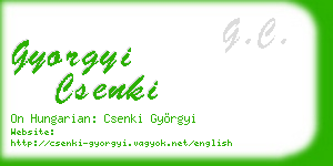 gyorgyi csenki business card