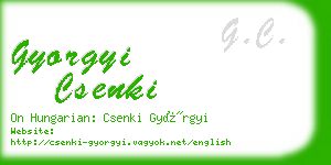 gyorgyi csenki business card